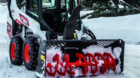 quick attach skid steer snow blower|bobcat with snowblower attachment.